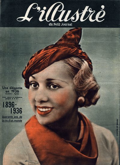 1896-1936: fyrtio år av en världs liv. Porträtt av en elegant kvinna från 1936. I "" L