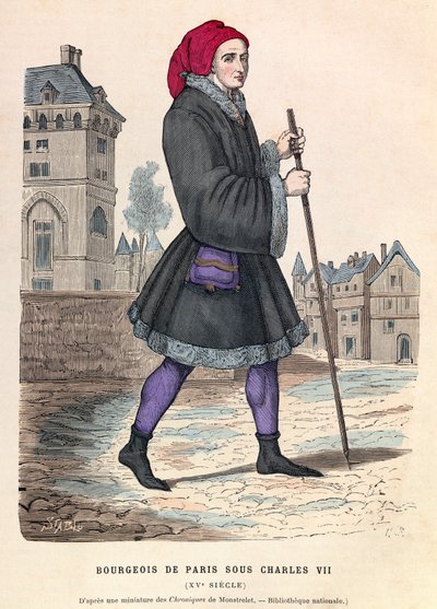 En borgare i Paris under kung Karl VII - Borgerlig parisisk man under Karl VII:s regeringstid av Anonymous Anonymous