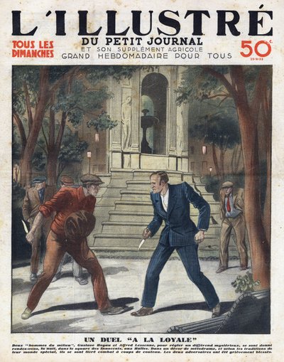 En rättvis duell: Gustave Hoyau och Alfred Lessene möttes på natten på torget des Innocents aux Halles och slogs med en kniv av Anonymous Anonymous