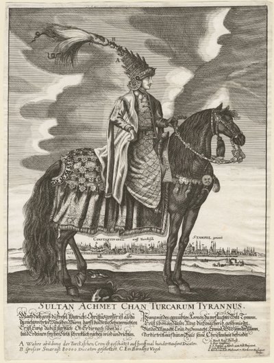 Ahmet III - Sultan Ahmed III (1673-1736) - Anonym - 1710 - Kopparstick - 37,5x28 - Privat samling av Anonymous Anonymous