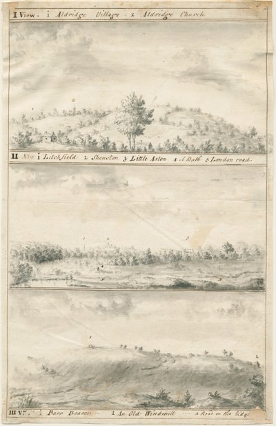Aldridge panoramavy: sepiateckning, nd [?1800-talet] (ritning) av Anonymous Anonymous