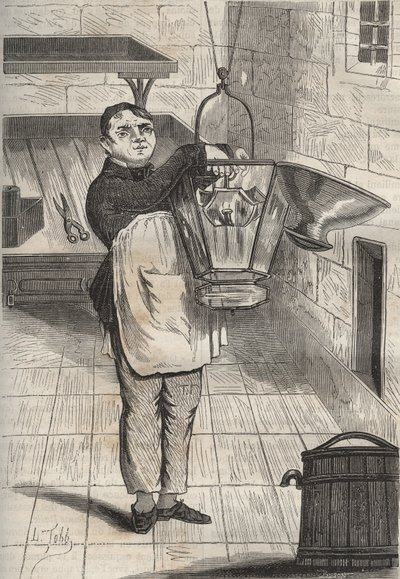 Anthelme Collet (1785-1840) vid fängelset i Rochefort. Gravyr i "Fångarnas historia från deras skapelse till idag" (1877) av Pierre Zaccone (1817-1895) (Colonia Penale - Straffkoloni). Privat samling. av Anonymous Anonymous