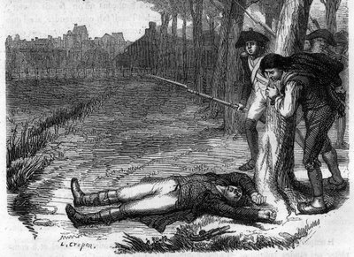 Arrestering av Charles Jean Marie Barbaroux (1767-1794), fransk politiker 1793 - Gravyr i "Histoire des Girondins" av Alphonse de Lamartine (1790-1869) 1865-1866 - Privat samling av Anonymous Anonymous