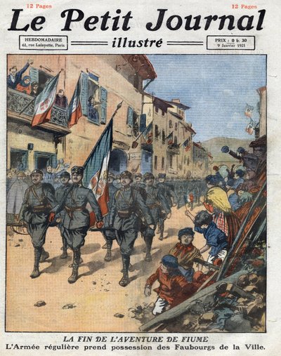 Som ett resultat av Rapallohandeln blev Fiume (Rijeka) en fri stat, den italienska armén, som just hade fördrivit Gabriele d