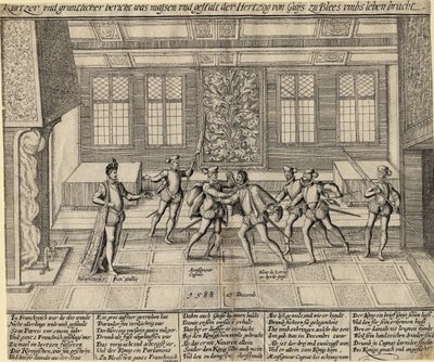 ""Mordet på hertigen av Guise (Henry I av Lorraine, känd som Balafre) av Anonymous Anonymous