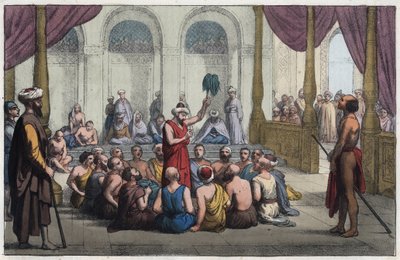 Brahminer som lovsjunger guden Rama - Brahmaner sjunger guden Ramas lovsång - gravyr från "" Seder och traditioner för alla folk i universum. Det är historien om regeringen, om lagarna, om milisen, om religionen för alla nationer från de mest avlägsna av Anonymous Anonymous