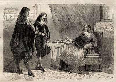 Kardinal Mazarin och Jean-Baptiste Colbert, franska statsmän av Anonymous Anonymous