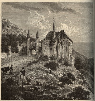 Chateau du Montet - Vandoeuvre-les-Nancy - Lorraine - gravyr i "" PATRIE" - PECTUREQUIREQUE BESKRIVNING AV FRANKRIKE I 6 VOLYER AV LUCIEN HUARD - slutet av 1800-talet av Anonymous Anonymous