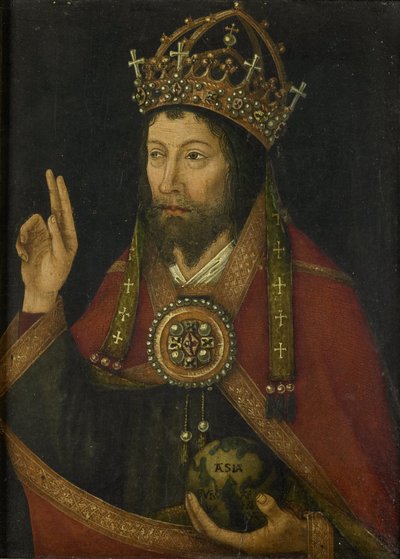 Kristus som Salvator Mundi, ca 1500 (olja på panel) av Anonymous Anonymous