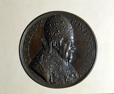 Klemens X (1590 - 1676). Bronsmedalj. , Milano av Anonymous Anonymous