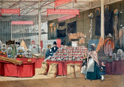 Colonial Products Pavilion på London World Expo. 1851. London, Victoria and Albert Museum av Anonymous Anonymous