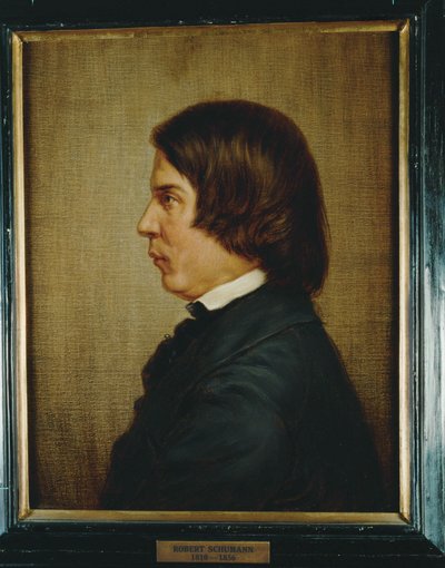 Kompositören Robert Schumann ... (målning på duk) av Anonymous Anonymous