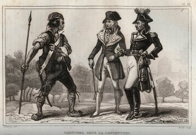 Kostymer enligt konventionen. Gravyr från 1859 i "" Le Monde. Alla folks historia från de mest avlägsna tiderna till våra dagar”. av M. E. de Lostalot-Bachoue (Lostalot Bachoue). Privat samling. av Anonymous Anonymous