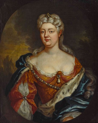 Grevinnan Palatine Caroline av Nassau-Saarbrücken (1704-1774) - Anonym. Olja på duk, ca. 1725. Mått : 85x67 cm Privat samling av Anonymous Anonymous