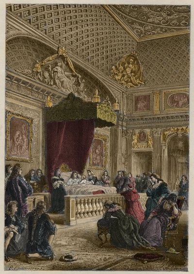 Ludvig XIVs död i Versailles den 1 september av Anonymous Anonymous