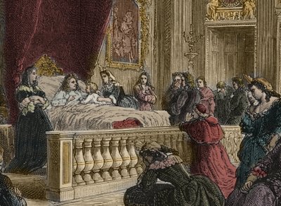 Ludvig XIVs död i Versailles den 1 september av Anonymous Anonymous