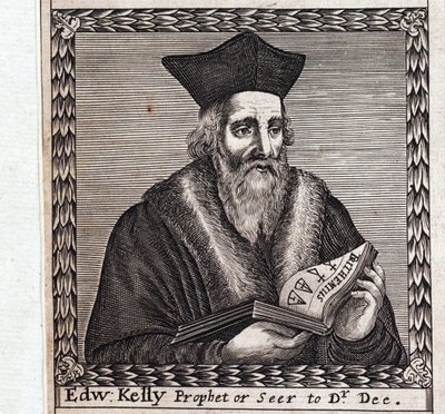 Edward Kelley eller Edward Talbot (1555-1597) - Anonymt verk, gravyr av Anonymous Anonymous