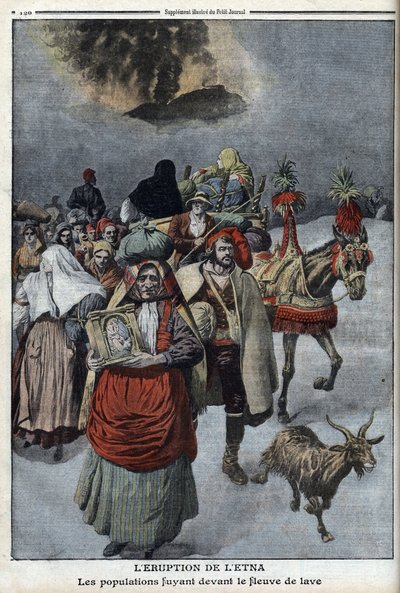 Etnas utbrott, illustration från 