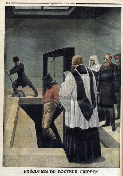 Avrättning av Doctor Crippen, illustration från 