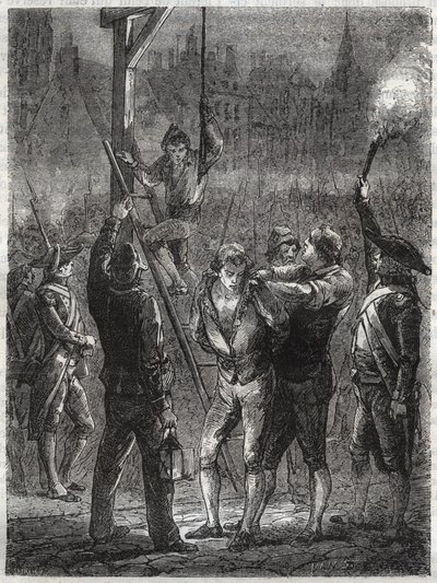 Avrättning av Thomas de Mahy (1744-1790), markis de Favras - Paris, den 19 februari av Anonymous Anonymous