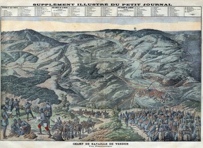 Första världskriget 1914-1918 (kriget 14-18). Översikt över slagfältet i Verdun från 21 februari till 19 december av Anonymous Anonymous