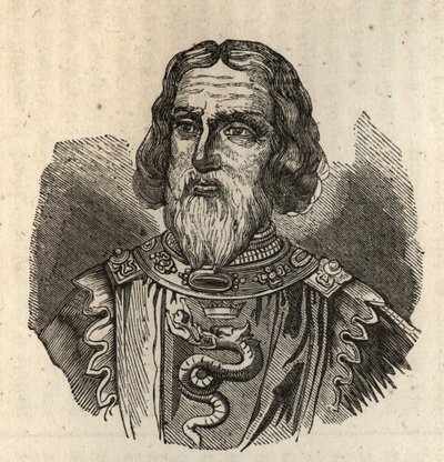 Galeas I Visconti - Galeazzo I Visconti - galeazzo första visconti - 1277-1328 - gravyr av Anonymous Anonymous