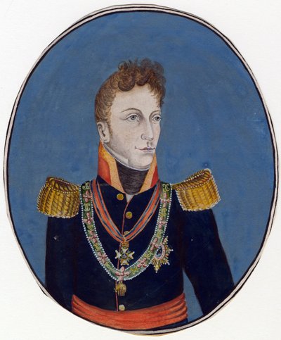 Gebhard Leberecht von Bluecher (Blucher) (1742-1819) prins de Wahlstatt et general prussien - Anonym - ca. 1800 - Akvarell på papper - 17,4x14,2 - Privat samling av Anonymous Anonymous
