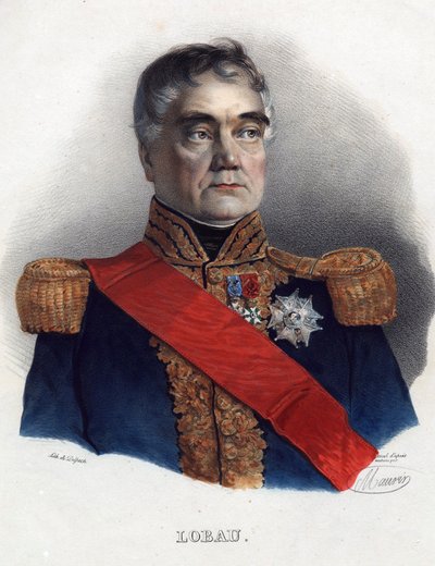 Georges Mouton de Lobau (1770-1838), marskalk av Frankrike - Anonym - 1835 - Litografi, akvarell - 32x24 - Privat samling av Anonymous Anonymous