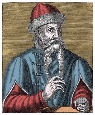 Johann Gutenberg, tysk boktryckare och guldsmed av Anonymous Anonymous