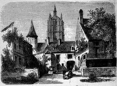 La maison au Mans av Paul Scarron (1610-1660), fransk författare. gravyr från 1800-talet. av Anonymous Anonymous