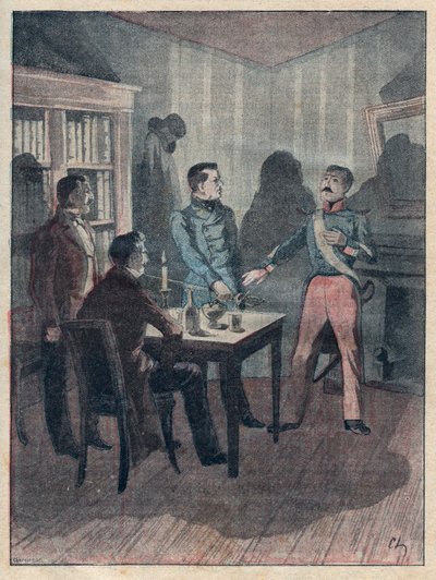 Le jure (ed) av Bories - gravyr i "De fyra sergeanterna i La Rochelle storslagna historiska och dramatiska berättelser"" av Jules Beaujoint - Omkring 1900 av Anonymous Anonymous