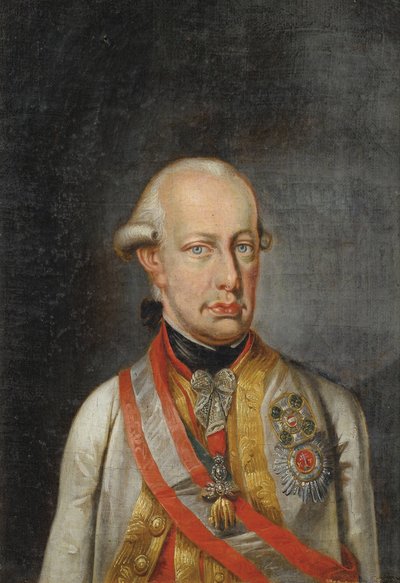 Leopold II Empereur des Romains - Nyklassicism: Porträtt av Leopold II, den helige romerske kejsaren (1747-1792), Anonym, ca. 1780. Olja på duk, 34x23,5. Privat samling av Anonymous Anonymous