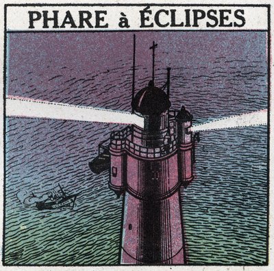 Ljussignaler: Eclipses Lighthouse. Anonym illustration av 1925. Privat samling. av Anonymous Anonymous