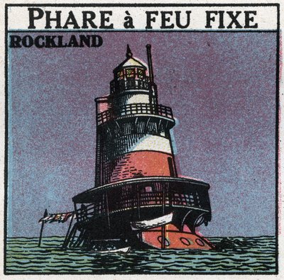 Ljussignaler: Rockland strålkastare. Anonym illustration från 1925. Privat samling. av Anonymous Anonymous