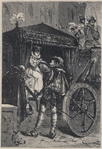 Lucrezia Borgia med sin första make Giovanni Sforza d