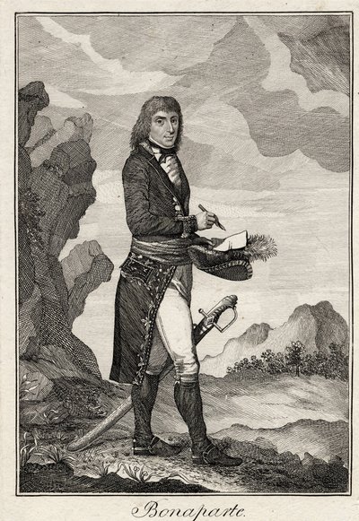 Napoleon Bonaparte - Anonym - 1797 - Kopparstick - 16,2x11,1 - Privat samling av Anonymous Anonymous