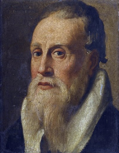Nicolas de Verone (14eme siecle) - Porträtt av poeten Nicolo da Verona par Anonymous, andra hälften av 1500-talet. - Olja på trä, 23,5x18,1 - Privat samling av Anonymous Anonymous