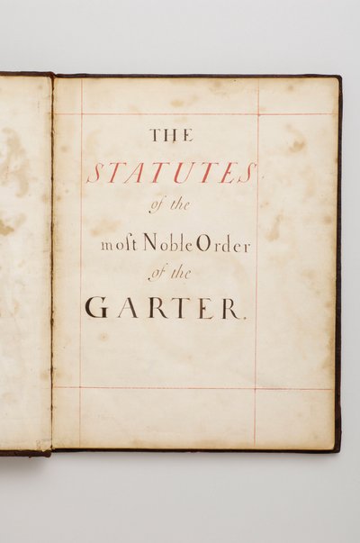 Order of the Garter: Book of Statutes som tillhörde Charles Fitzroy, Duke of Grafton - Akvarellmanuskript, Beg. 1700-talet av Anonymous Anonymous
