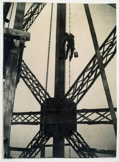 Målare på Eiffeltornet 1889, Paris av Anonymous Anonymous