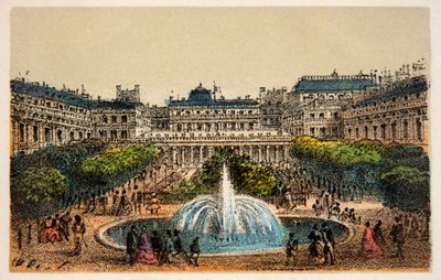 Paris 1874: Kungliga slottets trädgårdar, privat samling av Anonymous Anonymous