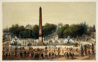 Paris 1874: Place de la Concorde, privat samling av Anonymous Anonymous
