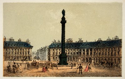 Paris 1874: Place Vendome, privat samling av Anonymous Anonymous