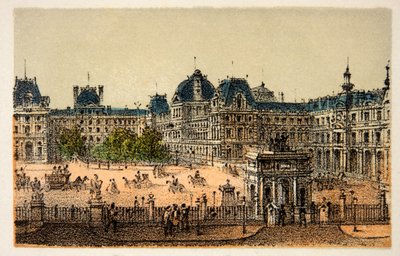 Paris 1874: Det nya Louvren, privat samling av Anonymous Anonymous