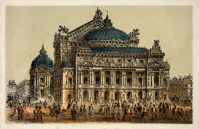 Paris 1874: Den nya operan (opera garnier), privat samling av Anonymous Anonymous