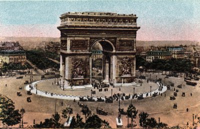 Paris: utsikt över Triumfbågen och den okände soldatens grav på Place de l