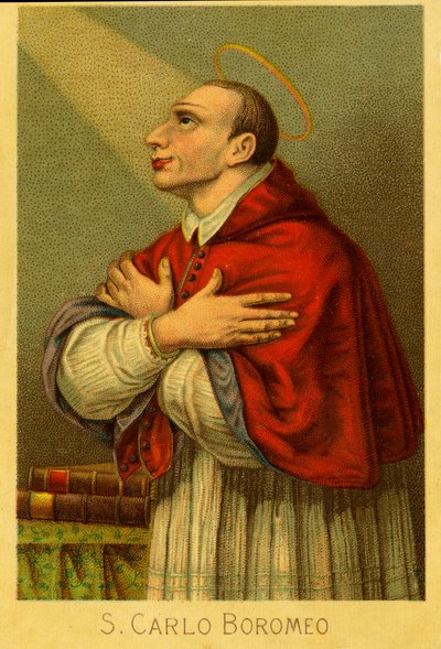 Fromma bild: Charles Borromeo kardinal ärkebiskop av Milano (kromolitografi) av Anonymous Anonymous