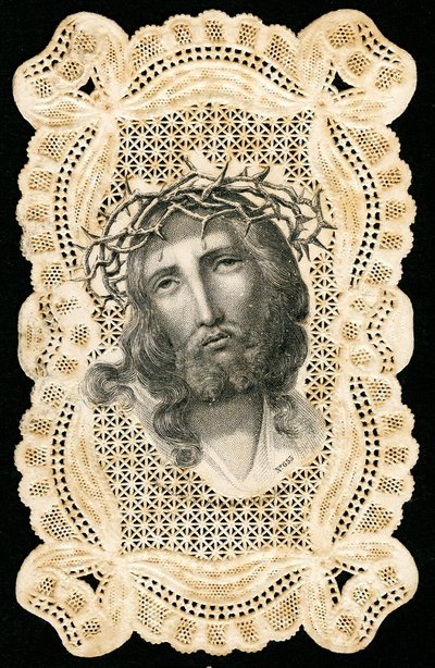 Fromma bild: Jesus Kristus krönt med törnen (gravyr) av Anonymous Anonymous