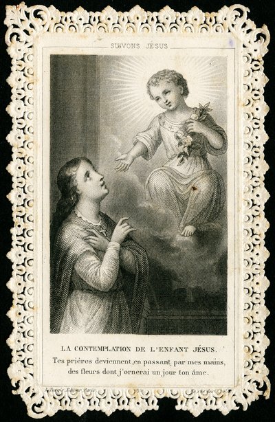 Fromma bild: Bön till Jesus (gravyr) av Anonymous Anonymous