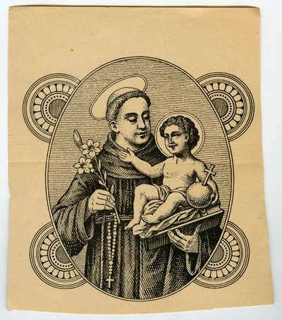Fromma bild: Sankt Antonius av Padua (gravyr) av Anonymous Anonymous