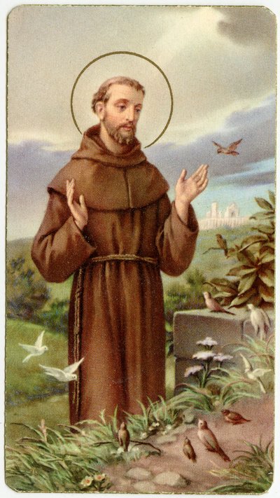 Fromma bild: Saint Francis of Assisi (kromolitografi) av Anonymous Anonymous